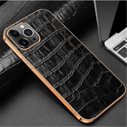 Compatible with Apple , Leather Leather Protective Cover Soft Electroplating - BUNNY BAZAR