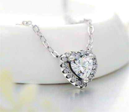 Zirconium Heart-Shaped Necklace Female Necklace Pendant Net Red Light Luxury Jewelry - BUNNY BAZAR