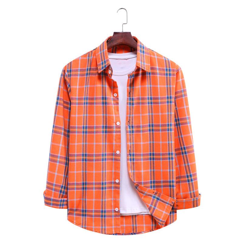 Men's Fashion Plaid Long Sleeve Shirt - BUNNY BAZAR