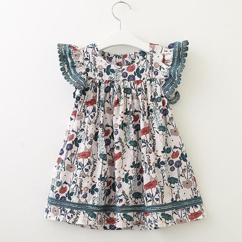 2021 New Summer Girls' Dress Korean Strap Plaid Casual Slee - BUNNY BAZAR