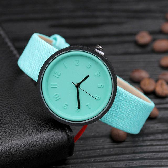 Fashion Women's Watch Leather Ladies Watch Women's Candy Watch - BUNNY BAZAR