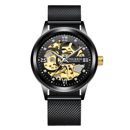 Fashion Luxury Luminous Waterproof Steel Band Mechanical Watch - BUNNY BAZAR