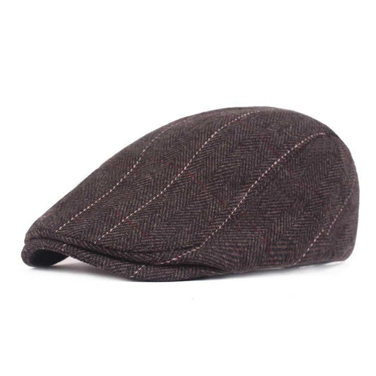 Women'S Check Cap With Warm Peaked Cap - BUNNY BAZAR