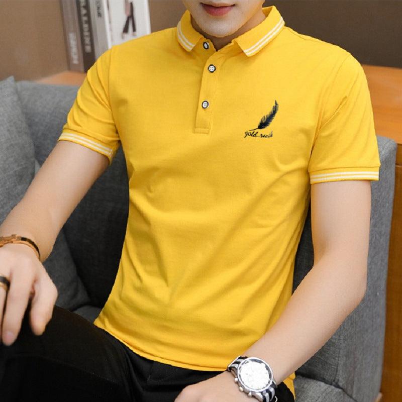 polo Shirt Business Casual Short-Sleeved Youth Fashion Half-Sleeved Shirt - BUNNY BAZAR