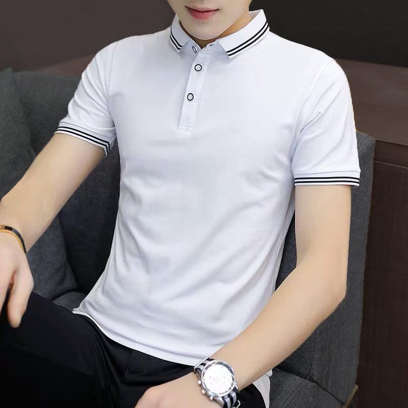 polo Shirt Business Casual Short-Sleeved Youth Fashion Half-Sleeved Shirt - BUNNY BAZAR