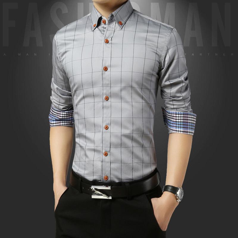 Ethnic Style Casual Long-Sleeved Plaid Shirt - BUNNY BAZAR