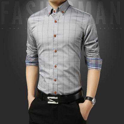 Ethnic Style Casual Long-Sleeved Plaid Shirt - BUNNY BAZAR