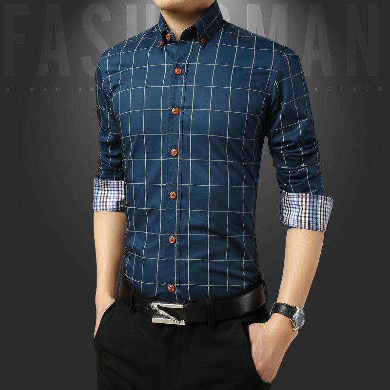 Ethnic Style Casual Long-Sleeved Plaid Shirt - BUNNY BAZAR