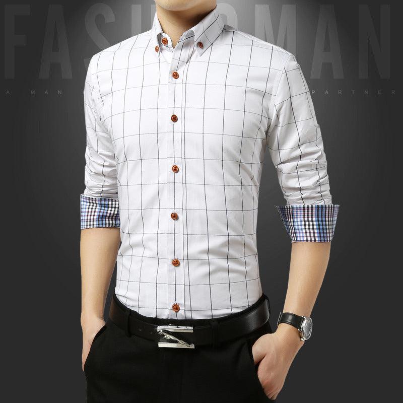 Ethnic Style Casual Long-Sleeved Plaid Shirt - BUNNY BAZAR