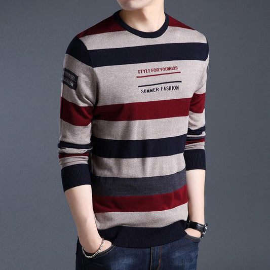 Men'S Long-Sleeved T-Shirts Men'S Bottoming Shirt Casual Round Neck - BUNNY BAZAR