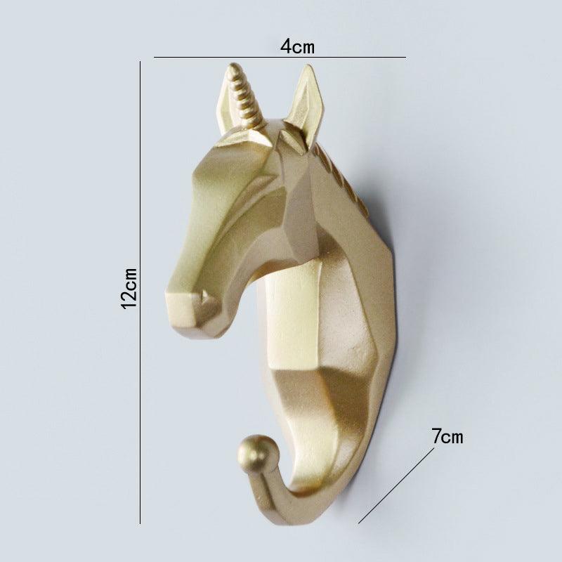 Clothes Hook Free Perforated Deer Head Wall Hanging Porch Decoration Wall Coat Hook Key Hanger - BUNNY BAZAR