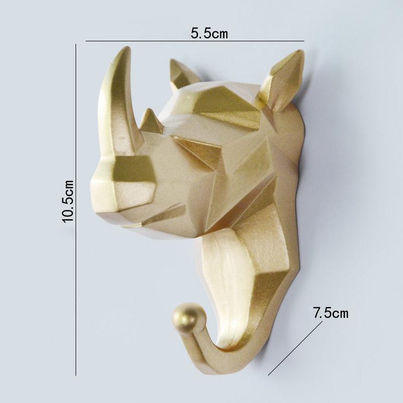 Clothes Hook Free Perforated Deer Head Wall Hanging Porch Decoration Wall Coat Hook Key Hanger - BUNNY BAZAR