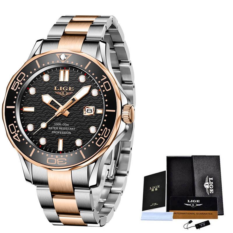 Men's Quartz Watch Luminous Dial Waterproof Watch Business - BUNNY BAZAR