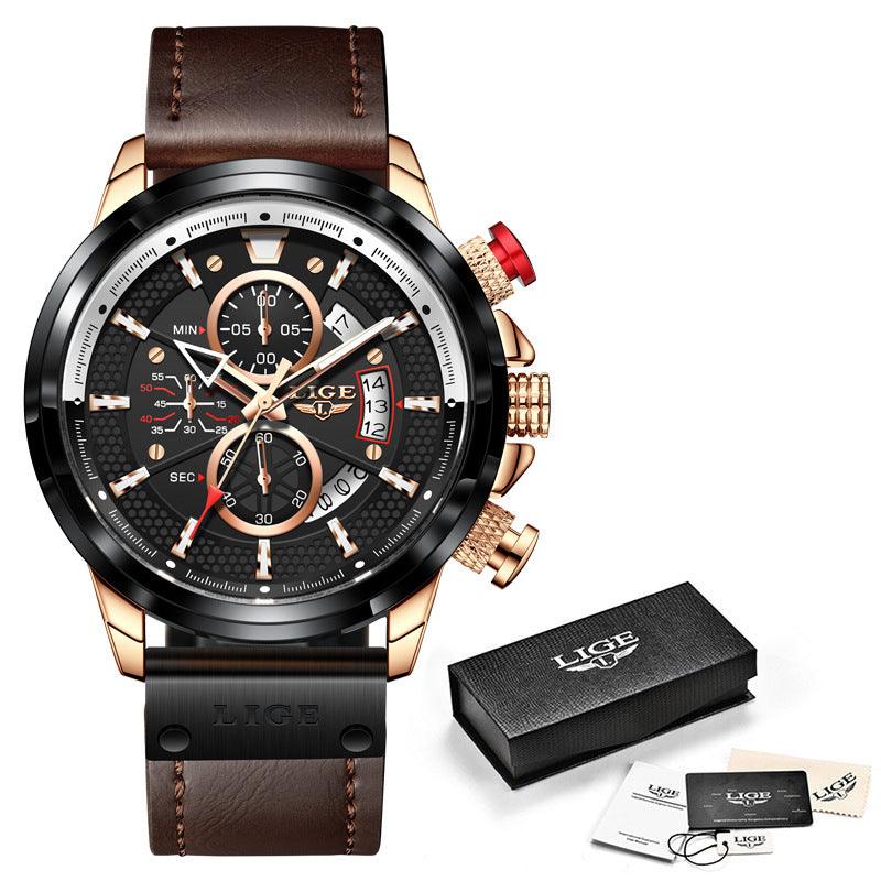 Quartz Watch Multifunction Chronograph Sports Waterproof Watch - BUNNY BAZAR