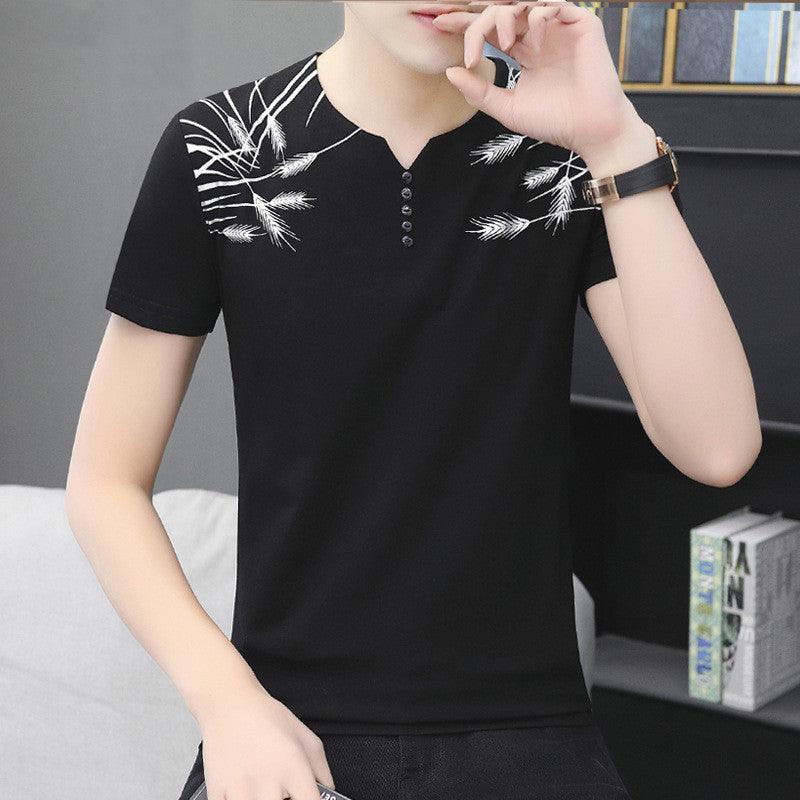 2021 Summer New Men\'s Short Sleeve T-Shirt Chao Brand Foreign Trade Pure Color Cotton Large Men\'s Sports T-Shirt Wholesale - BUNNY BAZAR
