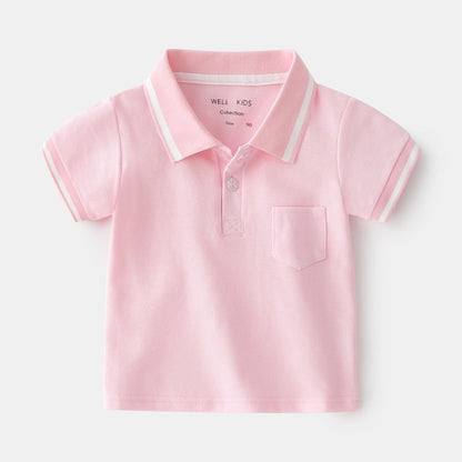 Qing New Style Fashionable Boy Short-sleeved POLO Shirt For Outing At Home - BUNNY BAZAR