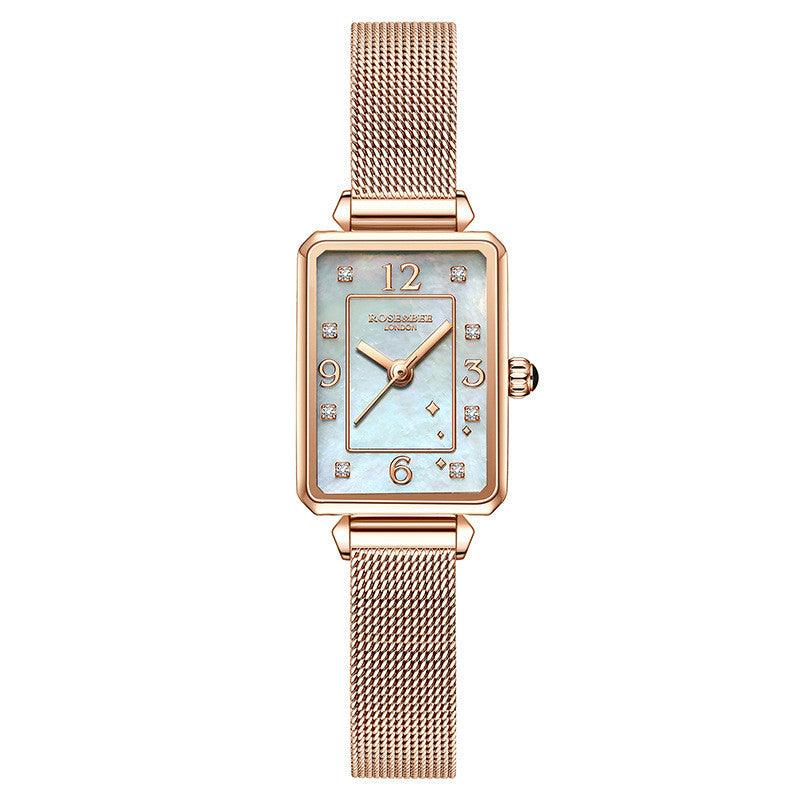 T-44 Small Square Watch Combines Style and Precision, Featuring A Green Malachite Bracelet - BUNNY BAZAR