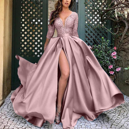 Sexy Long Dress With Hot Stamping - BUNNY BAZAR