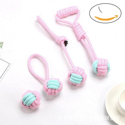 Bite-resistant Cotton Rope Molar Teeth Cleaning Rope Knotting Cat And Dog Toy Set - BUNNY BAZAR