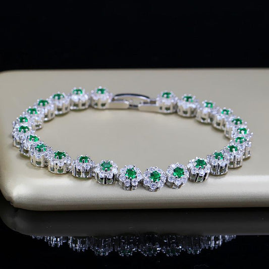 Beautiful Zircon Flower Bracelet is a Perfect Addition For Any Jewelry Collection - BUNNY BAZAR