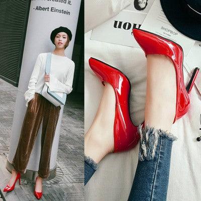 Single shoes simple pointed stiletto women - BUNNY BAZAR