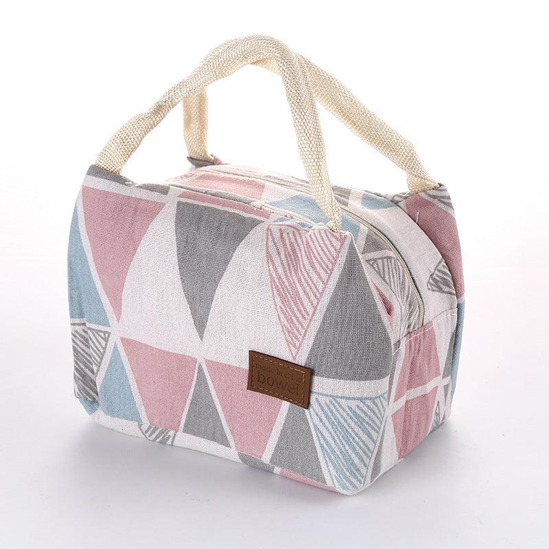 Pattern Cooler Portable Insulated Canvas Lunch Bag - BUNNY BAZAR