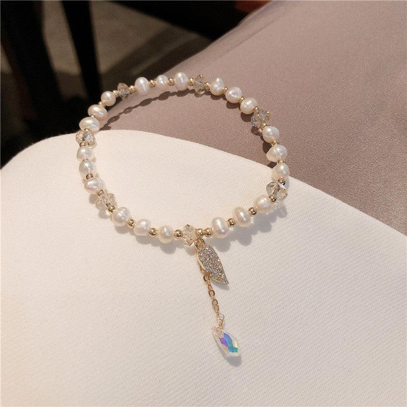 Stylish Pearl Micro Inlaid Angel Wing Bracelet is Perfect For Everyday Wear - BUNNY BAZAR