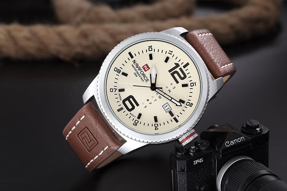 Men's Quartz Watch Waterproof Calendar Watch Belt Casual Men's Watch - BUNNY BAZAR