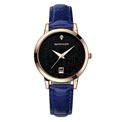 T-22 Waterproof Quartz Leather Strap Watch - BUNNY BAZAR