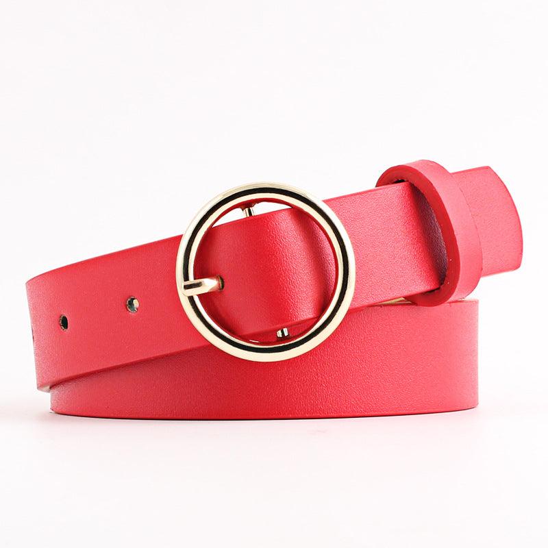 Women's jeans round buckle belt women - BUNNY BAZAR