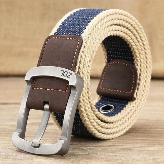Canvas belt men's and women's pin buckle belt - BUNNY BAZAR