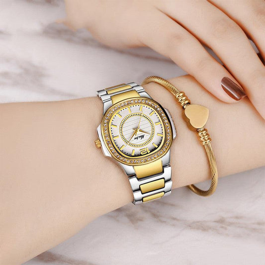 The T-26 Diamond Butterfly Double Snap Casual Fashion Ladies Watch is a High-Quality Accessory - BUNNY BAZAR