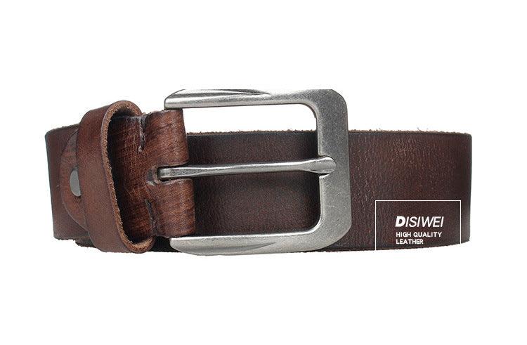 Washed vegetable tanned top layer cowhide belt - BUNNY BAZAR