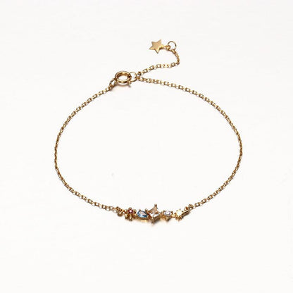 Sterling Silver 14K Gold Plated Zircon Bracelet - BUNNY BAZAR