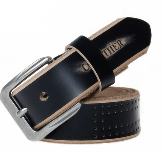 Men's leather belt - BUNNY BAZAR
