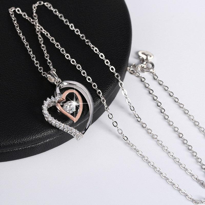 Heart-shaped zircon jewelry beating heart - BUNNY BAZAR