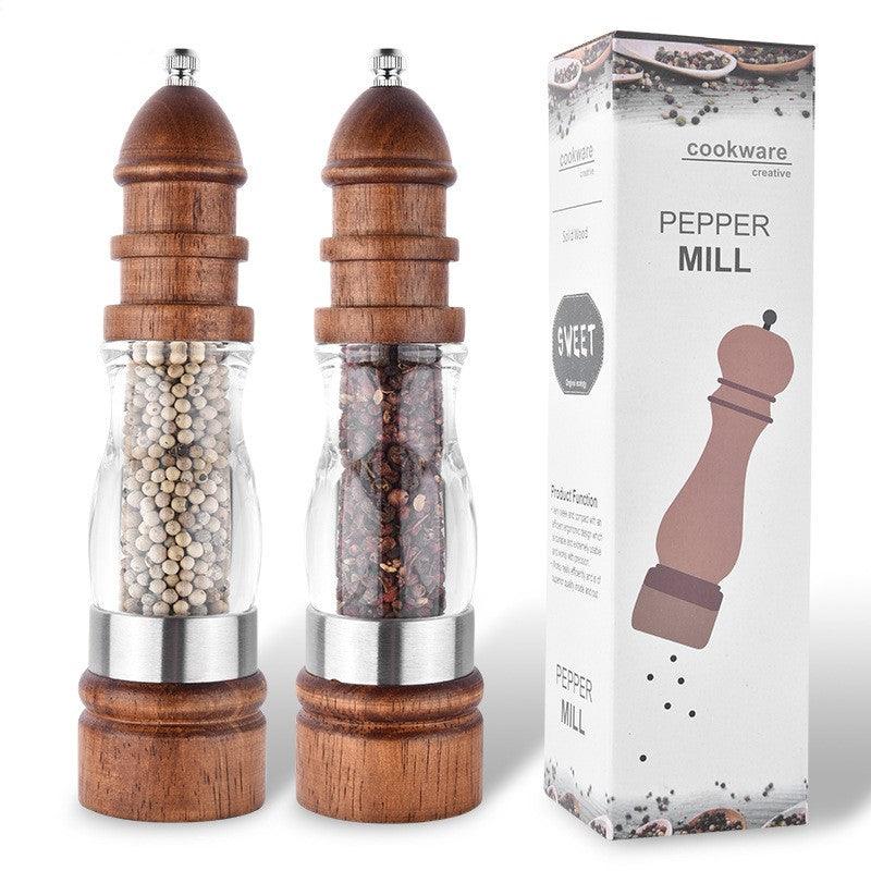 Wooden Salt Pepper Grinder Set - BUNNY BAZAR