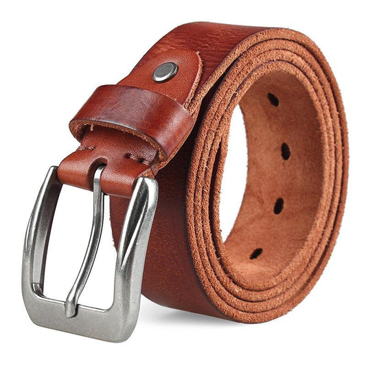 Washed vegetable tanned top layer cowhide belt - BUNNY BAZAR