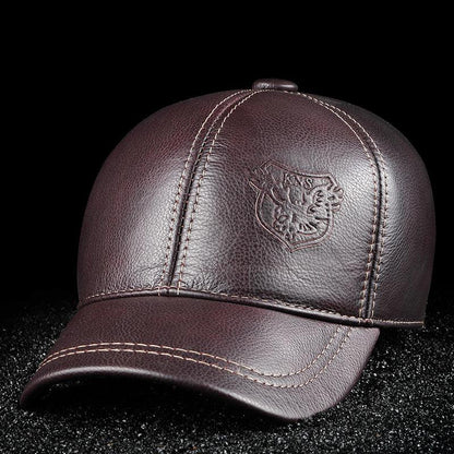 Men's leather baseball cap - BUNNY BAZAR