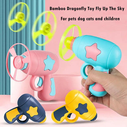 Pet Toy Dog Cat LED Light Toy Luminous Children's Party Toy Bamboo Dragonfly Toy Training Toy Pet Throw Launcher - BUNNY BAZAR