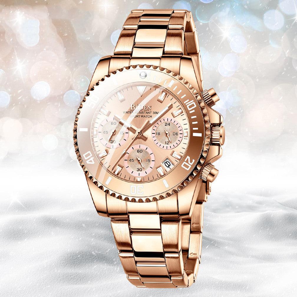 Ladies Fashion Multifunctional Quartz Waterproof Business Watch - BUNNY BAZAR