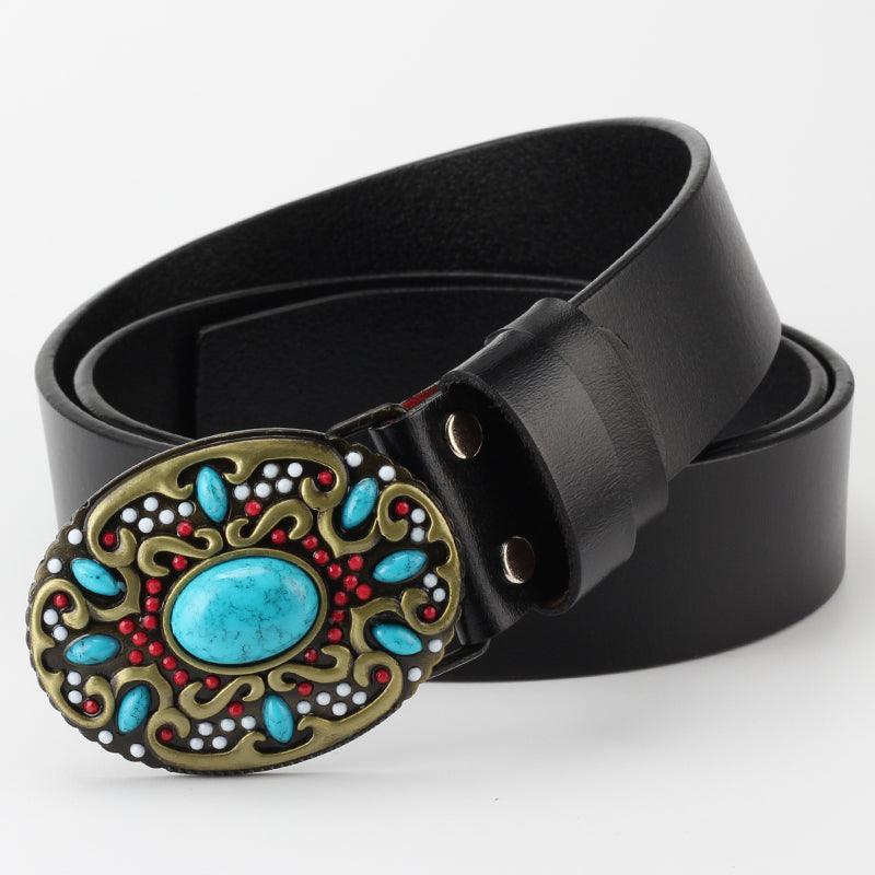 Fashionable Leather Belt is Embellished With Beads For a Unique, Stylish Look - BUNNY BAZAR