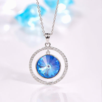 Using Austrian Elements Crystal Necklace Round - BUNNY BAZAR