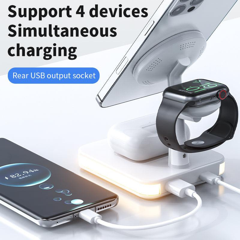 3 In 1 Magnetic Wireless Charger Stand Fast Charging Dock Station - BUNNY BAZAR