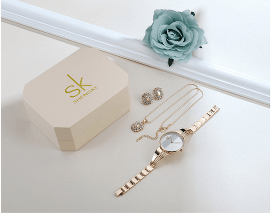T-64 This Stylish, Rhinestone-Embellished Watch Is The Perfect Accessory For Any Outfit. It Features A Durable Stainless Steel Case And Quartz Movement - BUNNY BAZAR