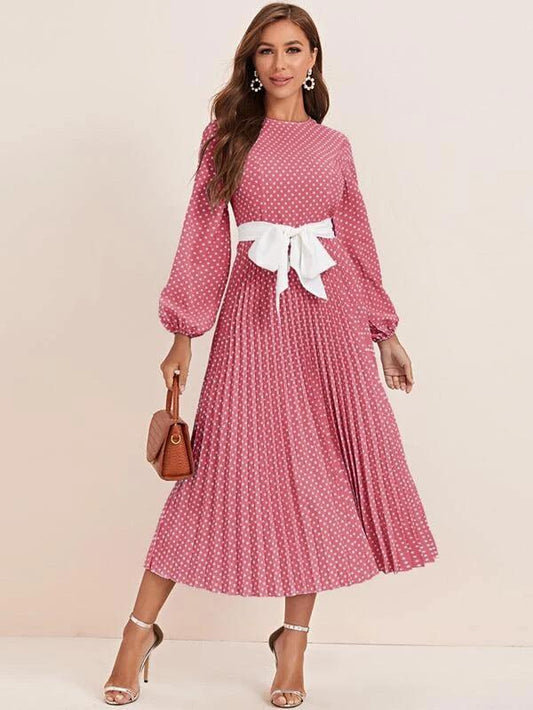 Polka dot long sleeve dress - BUNNY BAZAR