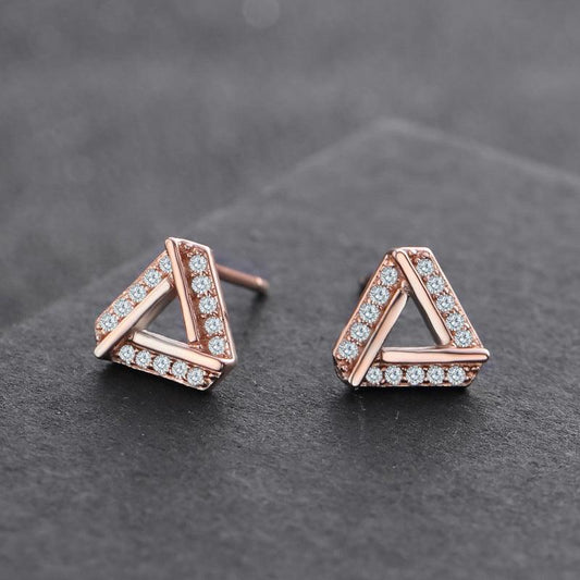 Diamond Triangle Simple Earrings - BUNNY BAZAR