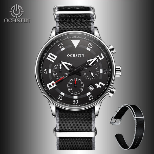 Augusten Men's Watch Leather Watch Calendar Watch Sports Waterproof Quartz Watch - BUNNY BAZAR