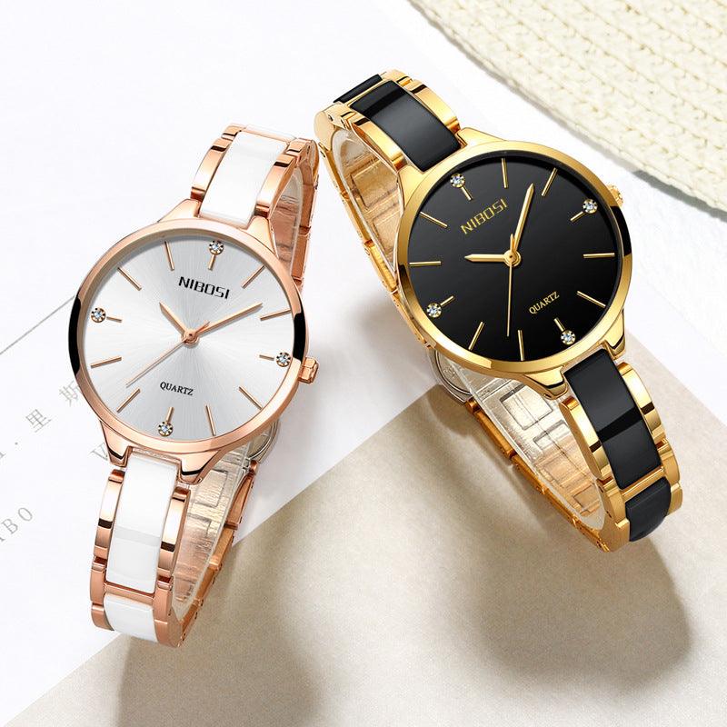 Waterproof quartz watch ceramic watch - BUNNY BAZAR