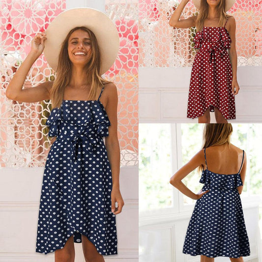 Ruffled polka dot dress - BUNNY BAZAR